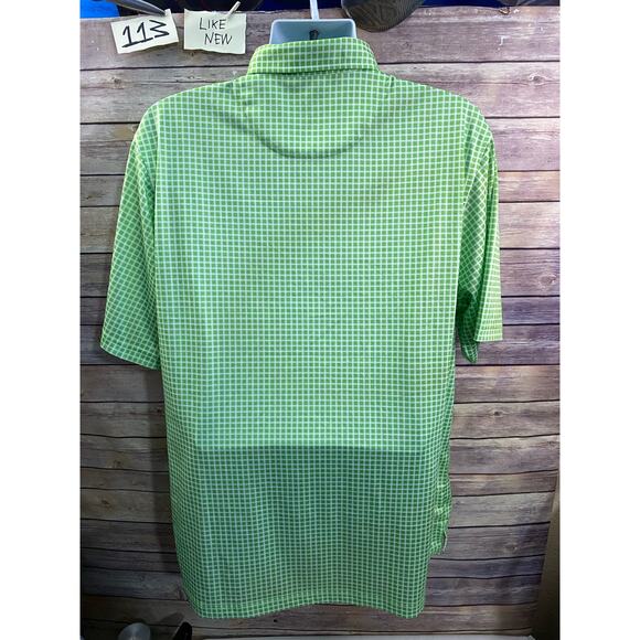 Donald Ross Polo Shirt Mens Large Green Golf Stretch 1894 USA Club Crest - Picture 2 of 9